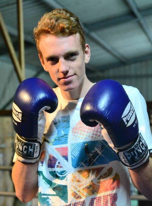 Keeping the dream alive: Lewis Lennon won his first competitive bout at the Wauchope fight night
