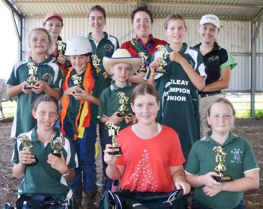 PONY PALS: Members of the Macleay Valley Pony Club showing off their end-of-year major awards.
