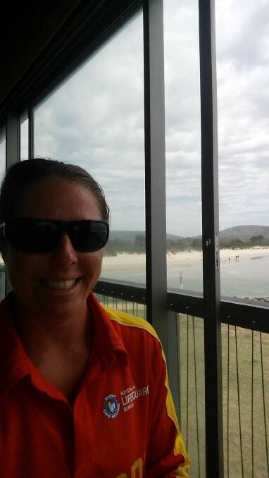 KEEPING A LOOKOUT: Timica Hawkins is an outstanding role model for less experienced lifeguards.