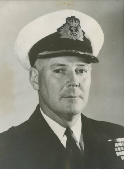 STRONG LEADER: Commander J.M Ramsay, RAN, was appointed Captain of HMAS Arunta after she was recommissioned and reclassified an anti-submarine destroyer in 1952. Photo: Australian War Memorial.