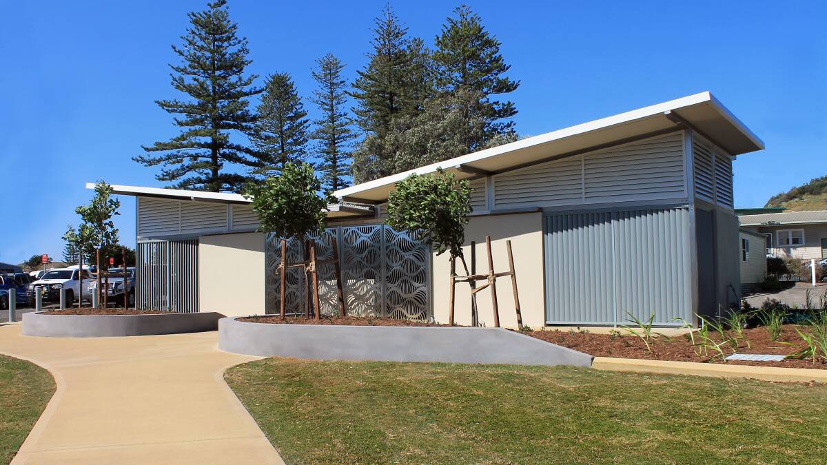 NEW FACILITIES: The new amenities block within the Crescent Head reserve was completed last week. 