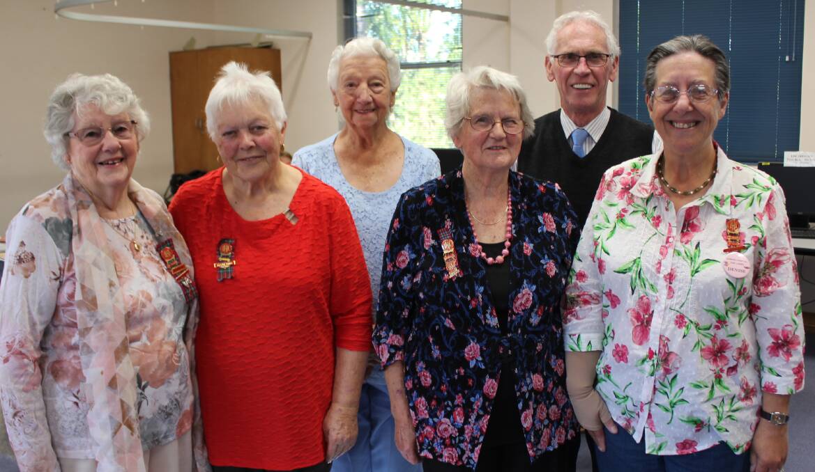 VALUED VOLUNTEERS: Kempsey UHA executive committee members Pat Major, Helen Counihan, Aileen Lewthwaite, Ruth Woodward and Denise Kelly with Kempsey District Hospital’s Deputy Director of Nursing, Michael Fowler.
