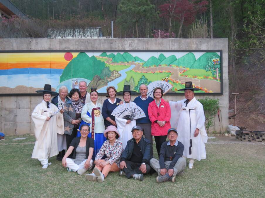 Korean hosts in costume