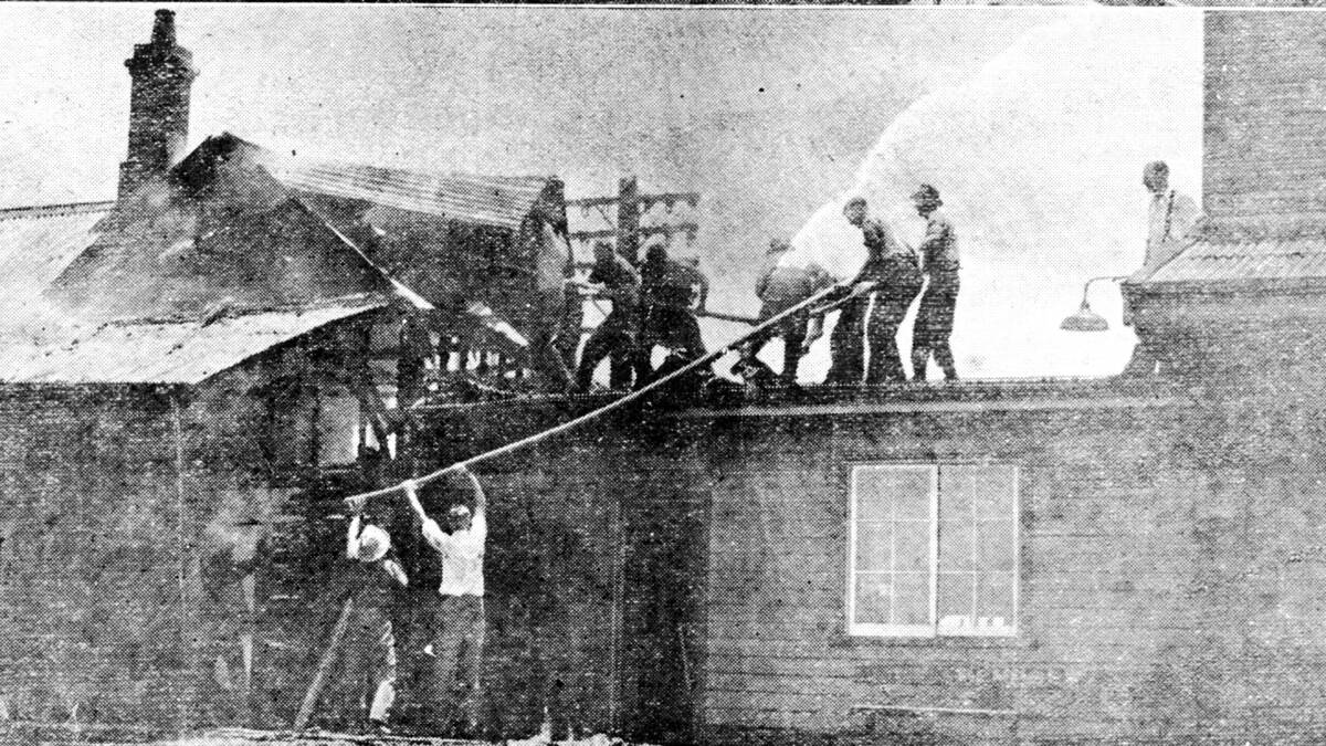 Fire at Kempsey Railway Station, 1939, caused by inflammable film