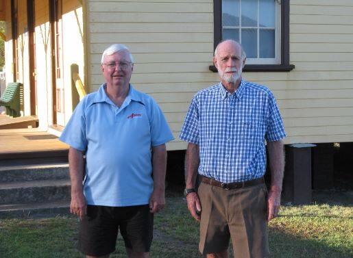 MORE HANDS ON DECK, PLEASE: Maritime Precinct president Richard Collins (left) and vice-president Ian McCarthy outside No.1 Boatman's Cottage