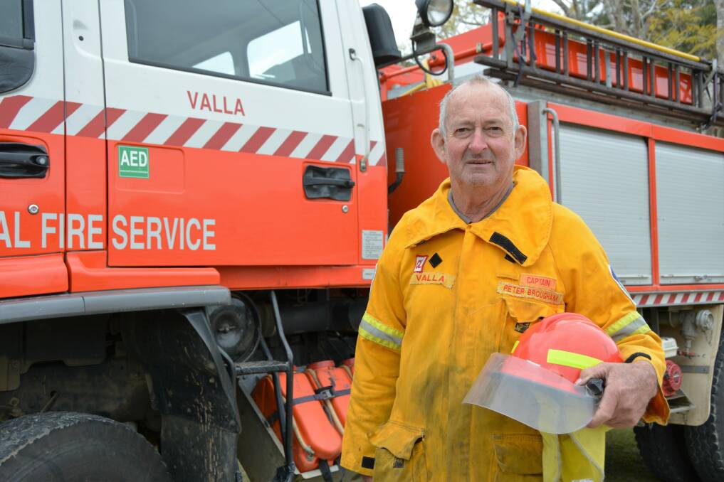 ANGEL IN YELLOW: Rural Fire Service Valla brigade captain Peter Brougham