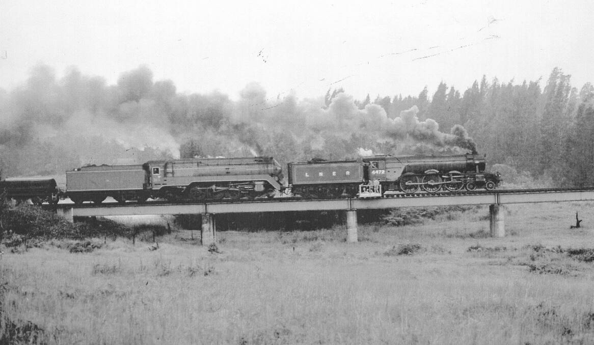
During 1988 The Flying Scotsman is pictured near Telegraph Point on its tour of Australia for the Bicentenary