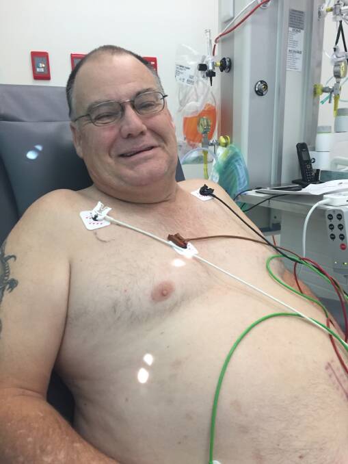 Lucky man: Stephen Russell says he 'was gone' after suffering a heart attack.