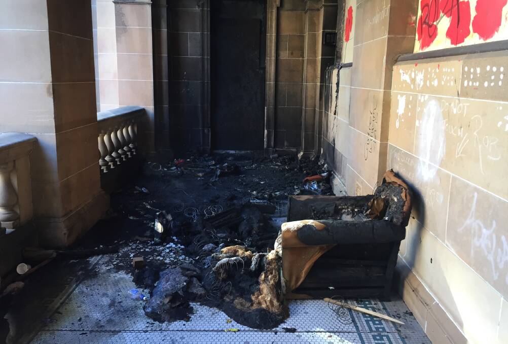 FIRE: Some of the damage from the blaze. Picture: Simone De Peak 