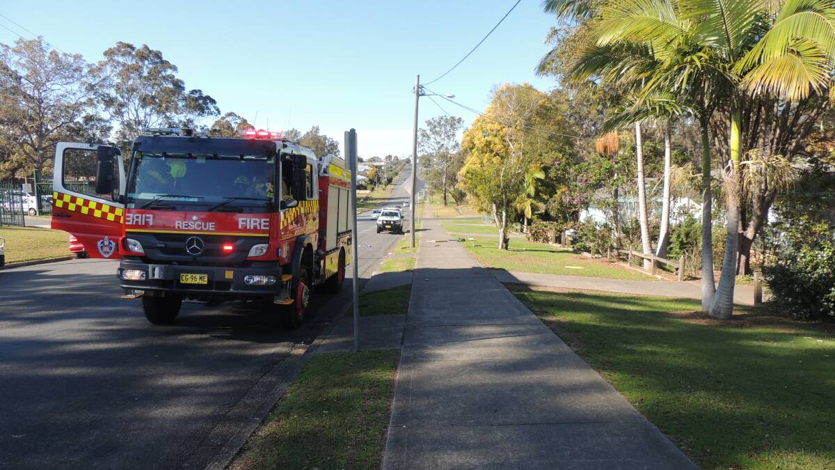 Fire and rescue trucks and police called to a fire outside unit block on Sea Street, West Kempsey.