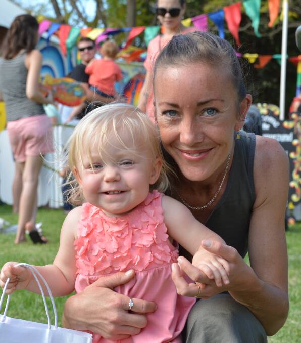 Justine Higgins and daughter Jessie Atkins found a few treasures in the festival's market stalls. Photograph by Penny Tamblyn.