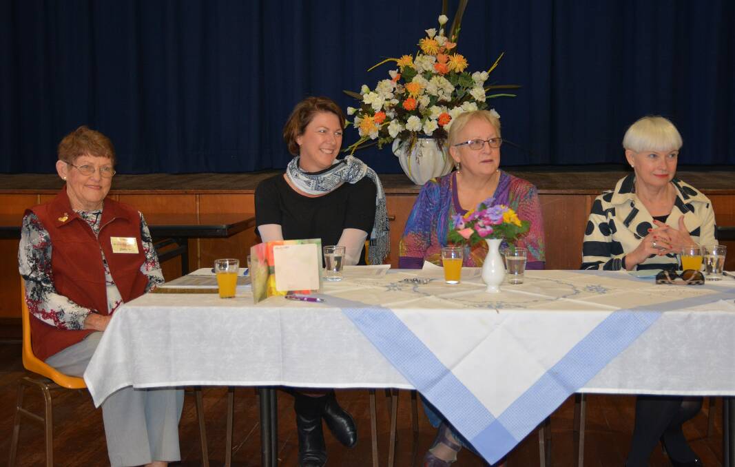 Catering co-ordinator Nancy Fuller, Member for Oxley Melinda Pavey, Anglican Reverend Bronwyn Marchant and Mayor Liz Campbell.