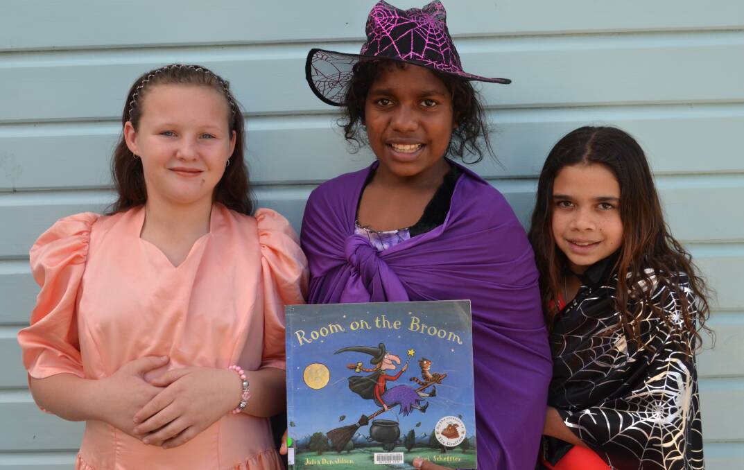Princess Nyssa with spooky witches Tara and Skye getting into the spirit of book week.
