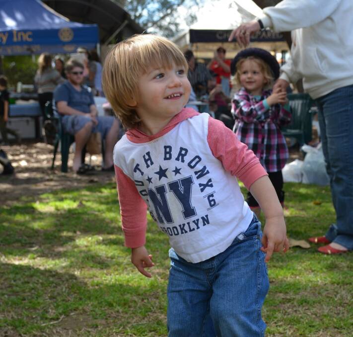 Two year old Zane Milner from Sydney was all smiles.