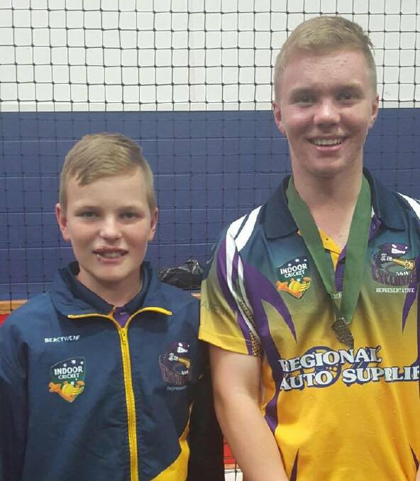 Gained selection: Brothers Jackson and Mitchell Korn were named in the Australian All Stars team after a strong performance at the Indoor Cricket Junior Championships. 