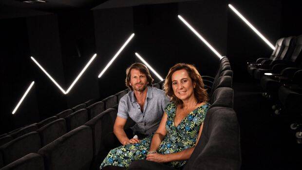 Shane Thatcher and Sonya Stephen, creators of the Choovie app, at the Lido Cinema in Hawthorn where the app was first rolled out. Photo: Joe Armao