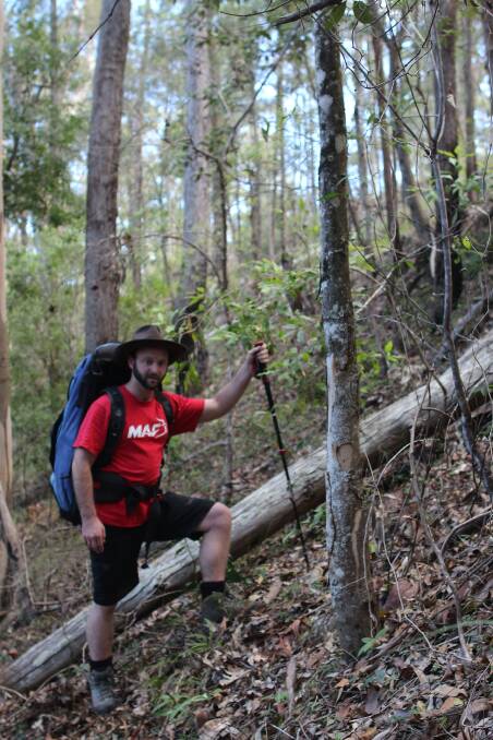 Phillip pictured on a training hike at Colombatti National Park. According to Phillip, it was around an 11 kilometre hike with just over 650 meters total ascent and a 15kg pack.
