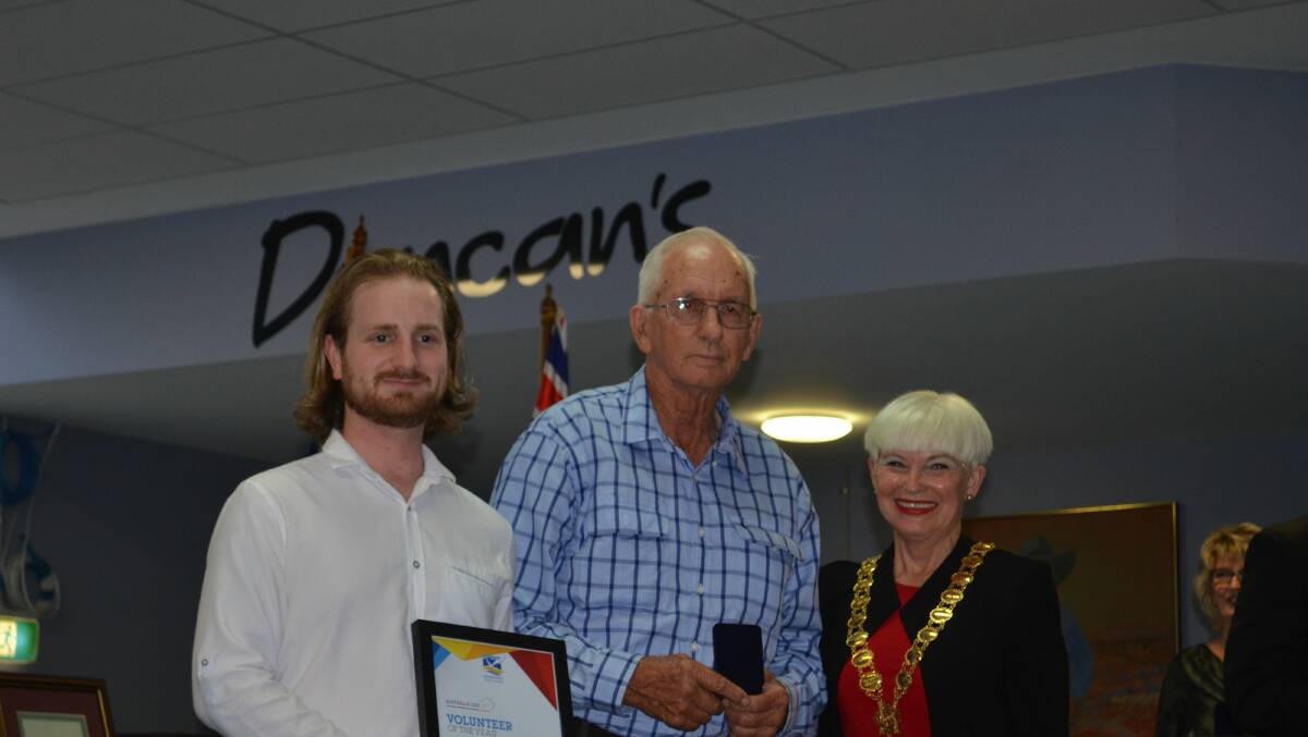 Giving his time: Volunteer of the Year went to Frank Oakes. Frank has played piano at aged care residences around the Macleay for every week over the last 7 years.