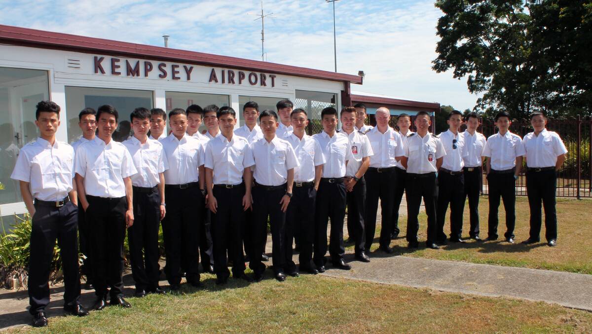 Flying school takes off: Twenty students from China arrived in town this week to begin pilot training at the Kempsey Airport.