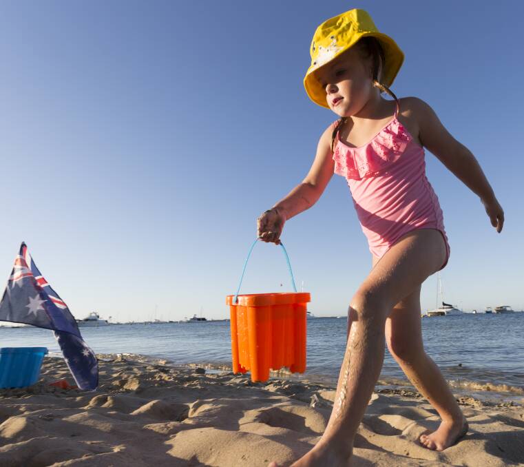 BEACH TIME: Take your little ones to the beach and enjoy our pristine coastline this Australia Day.
