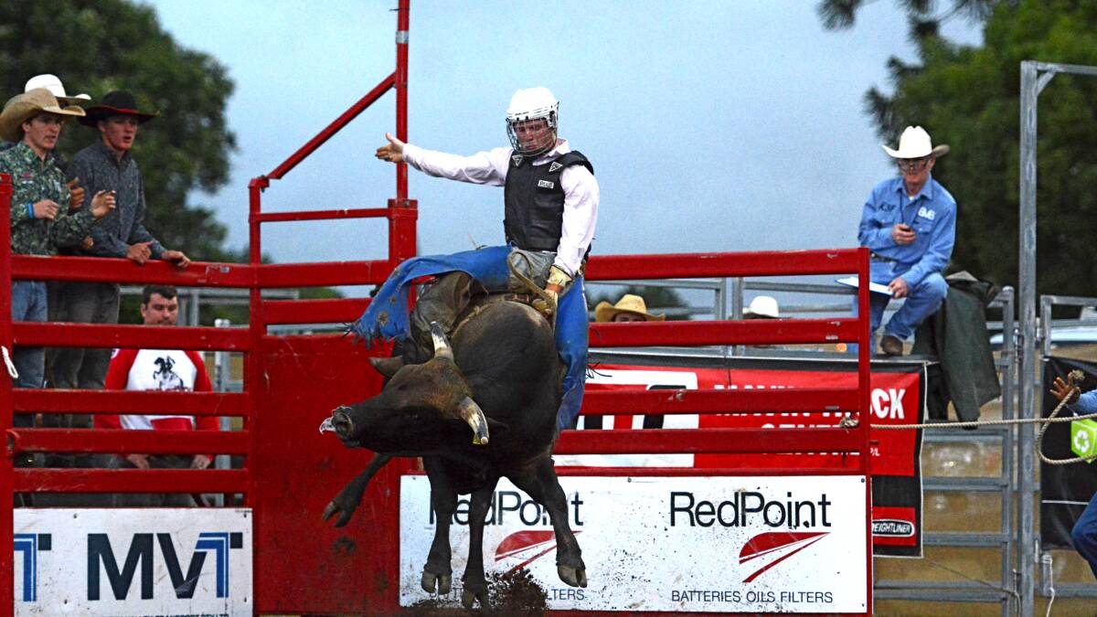 PROFESSIONALS: Watch as bull riding champions take on "Hillbilly Deluxe" the current Australian champion bucking bull at the Farley Bros charity event.