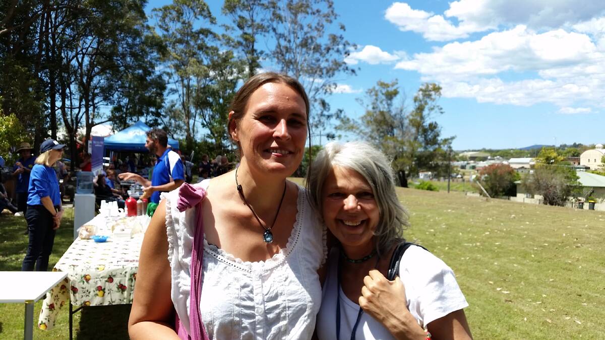 TAFE: Sisters Pam and Rene looking relaxed at Kempsey TAFE’s Stress Less Day. Come along to the TAFE Information Days to learn about courses for 2017.