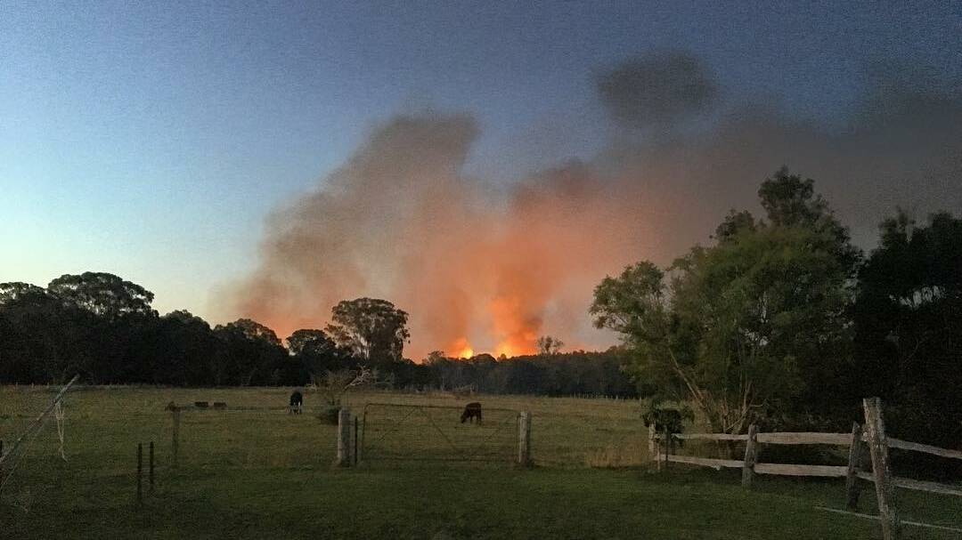 Photo by @lachyrees of the Clybucca fire taken on Sunday afternoon. 