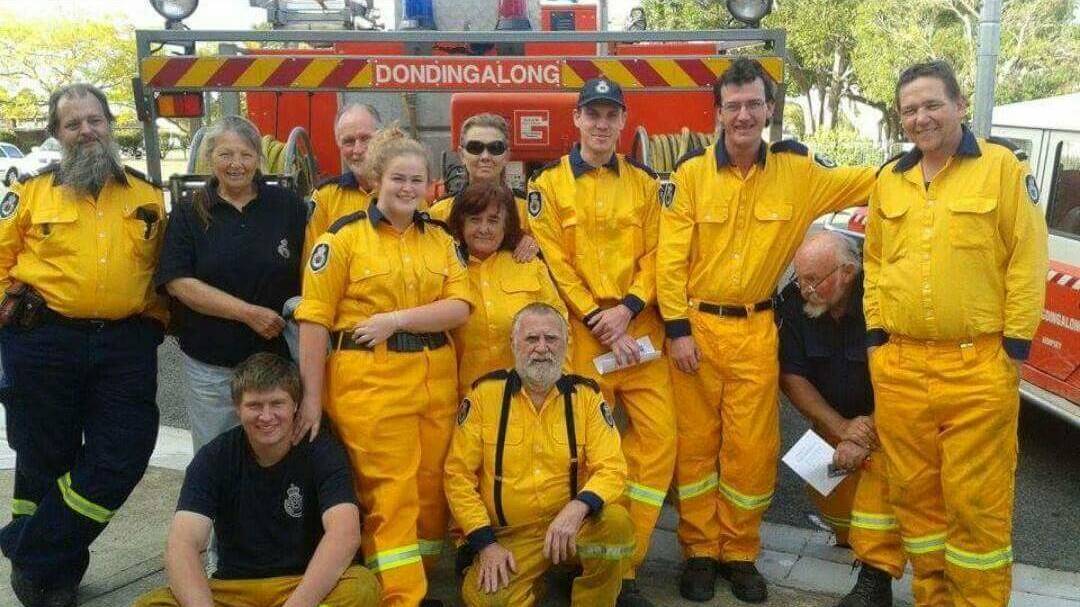 Members of the Dondingalong Rural Fire Service.