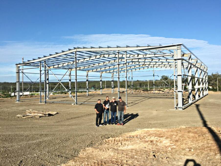 GROWING: (from left to right) Tony, Mark, Rocco and Gino began building the Kempsey organic food centre which will feed people right across Australia. Photo: Sally Ayre-Smith.
