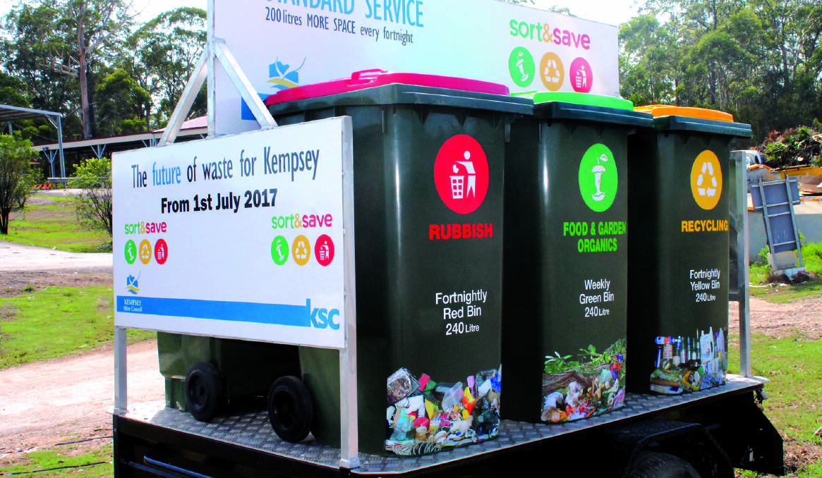 From July 1, the green bin will be collected weekly and the red and yellow bins on alternating fortnights. 