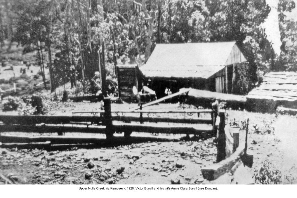 Upper Nulla Creek via Kempsey c 1920. Victor Bursill and his wife Annie Clara Bursill (nee Duncan).