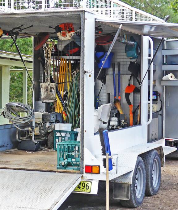 A trailer full of tools to suit any project, with its own generator for working on remote sites. Contact Ken on 0409 194 988, or kenneth.buckley@justice.nsw.gov.au