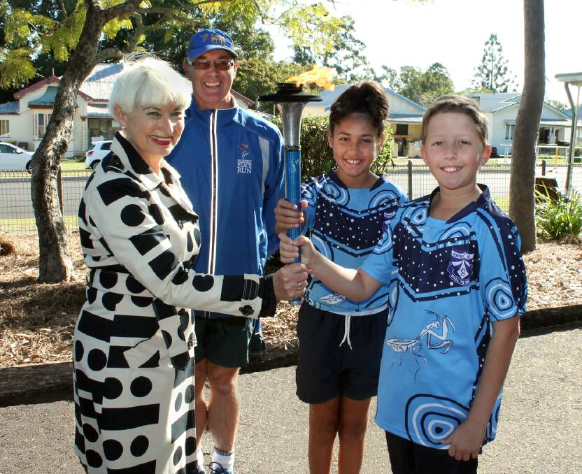 West Kempsey Public School hosted the torch relay for the Sri Chinmoy Oneness-Home Peace Run.
