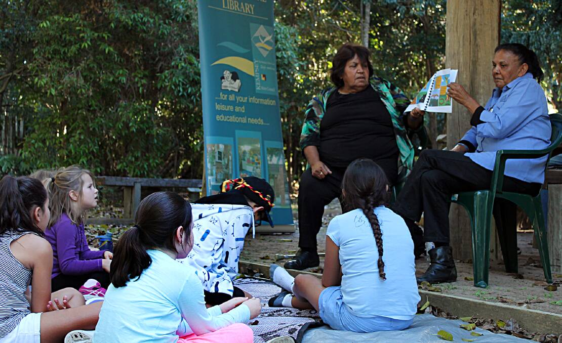 Storytime at Wigay Aboriginal Cultural Park, Kempsey on Tuesday, July 4 for NAIDOC Week
