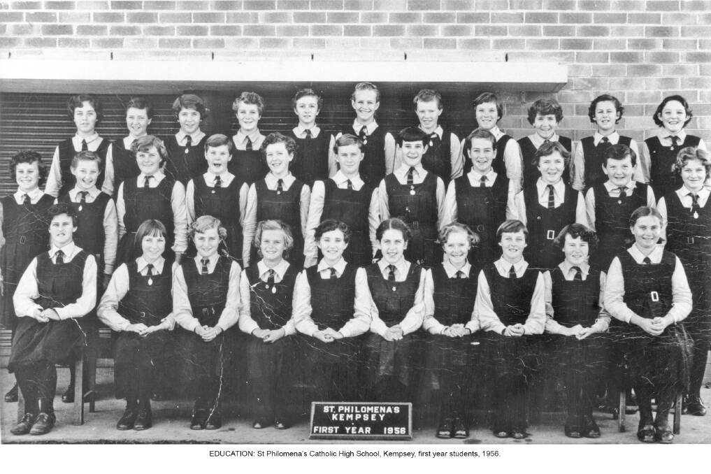 EDUCATION: St Philomena’s Catholic High School, Kempsey, first year students, 1956.