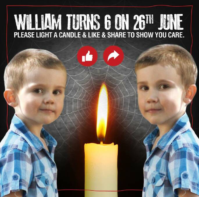 William Tyrrell went missing from his grandmother's Kendall home in 2014 when he was just three years old. He has not been seen since. The photo depicts an impression of what William might look like today.
