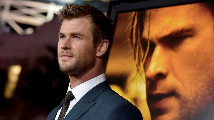 Old blue eyes is back: Chris Hemsworth at the opening of Michael Mann's cyber thriller Blackhat.