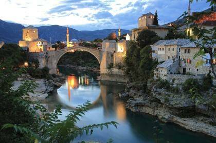 The old bridge in Mostar, Bosnia and Herzegovina.