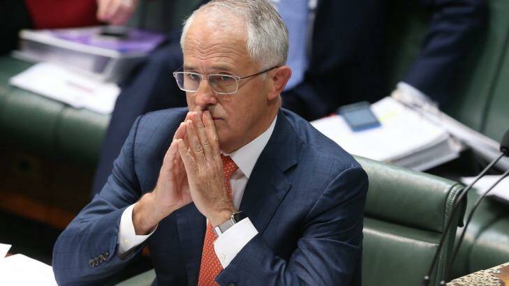 Prime Minister Malcolm Turnbull during question time on Thursday. Photo: Andrew Meares