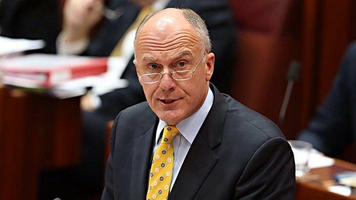 Government leader in the Senate Eric Abetz opposes same-sex marriage.  Photo: Andrew Meares