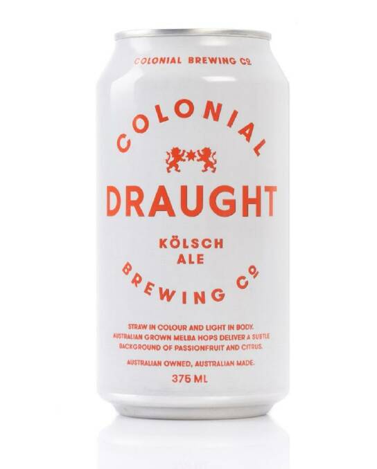 Colonial Brewing Co., Draught Kolsch Ale, 4.8% ABV Photo: Supplied