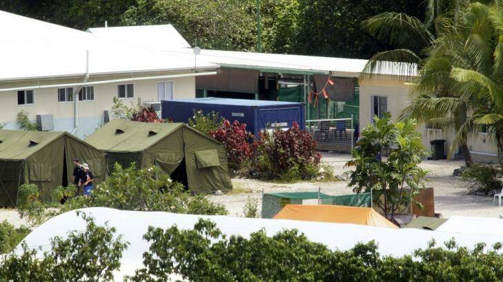 The Nauru detention centre where Amnesty International says refugees are packed into leaky tents in hot, cramped conditions. Photo: Angela Wylie