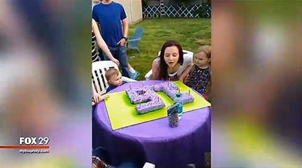 Jacinda Cambray, 16, of Pennsylvania saw her sweet sixteen birthday ruined when in the middle of the party, a rain of feces fell from the sky.
