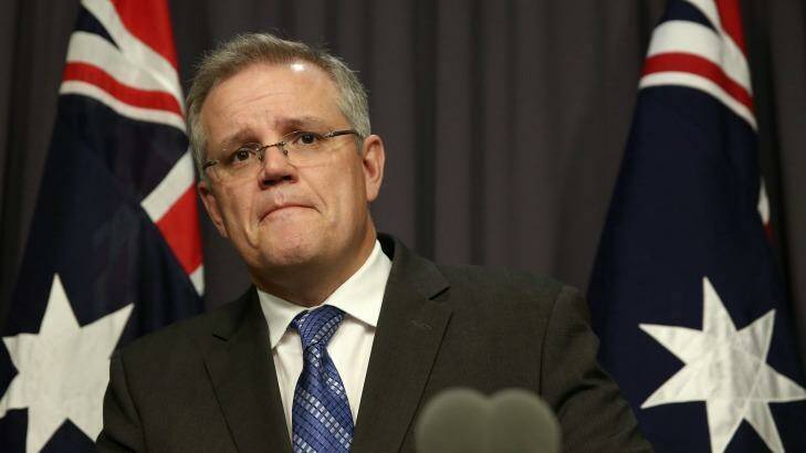 Treasurer Scott Morrison laments the "pitched battle" over industrial relations reform that has pitted business against unions is "boring, it's not helpful". Photo: Alex Ellinghausen