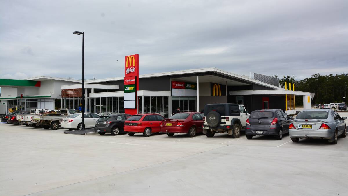 Choice: the service centre features McDonald's, Subway and Red Rooster fast food stores