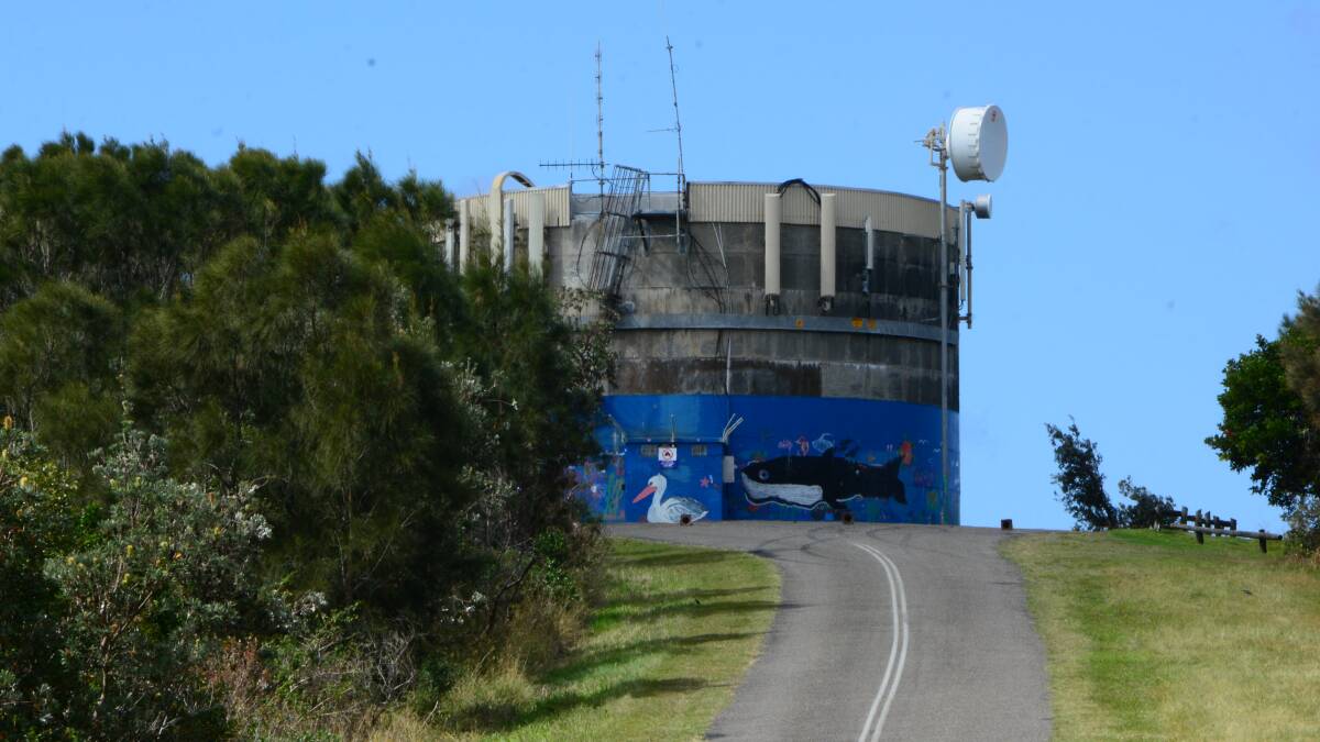 The water supply tower at Big Nobby, Crescent Head