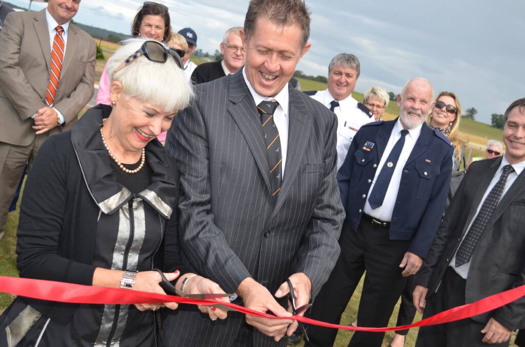 Kempsey Shire Council mayor Liz Campbell and federal Member for Cowper Luke Hartsuyker cut the ribbon to officially open the $2.5 million Kempsey Airport upgrade in April