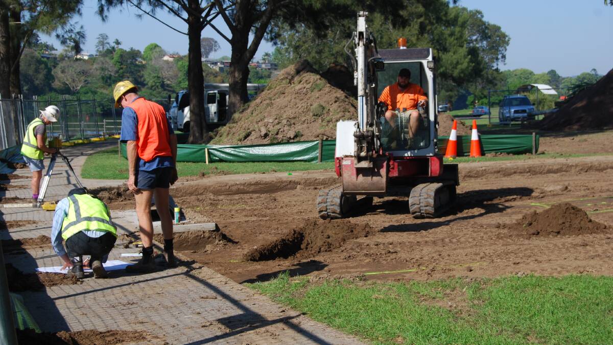 work on the Riverside Park playground started this week