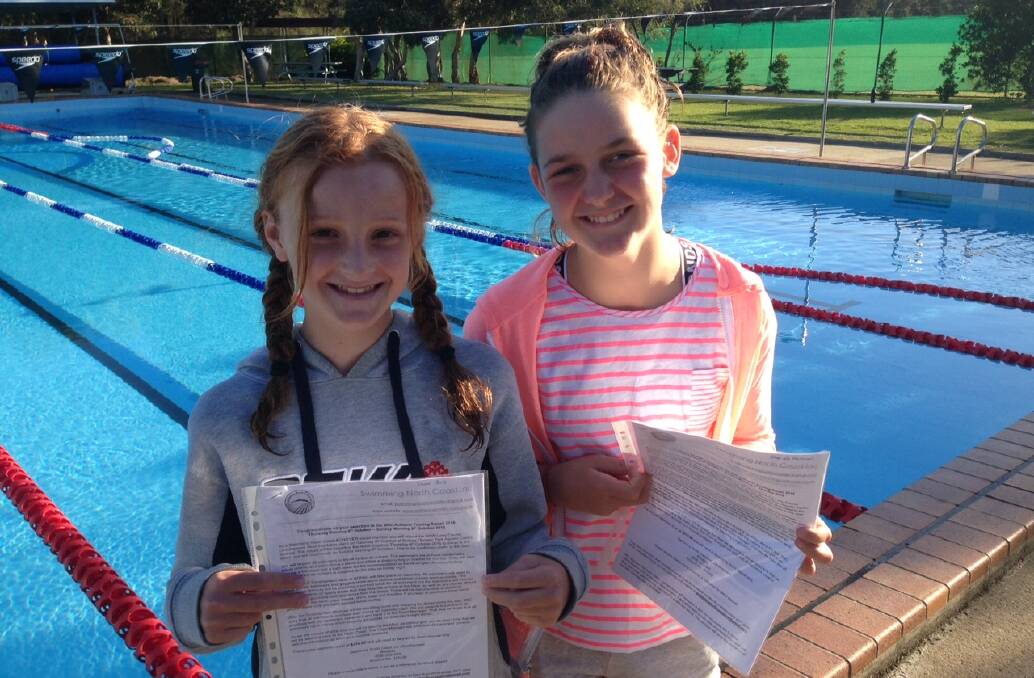 Laura Buls and Shae-ala Marchment of Crescent Head
Pointers Swimming Club qualified for the development squad
