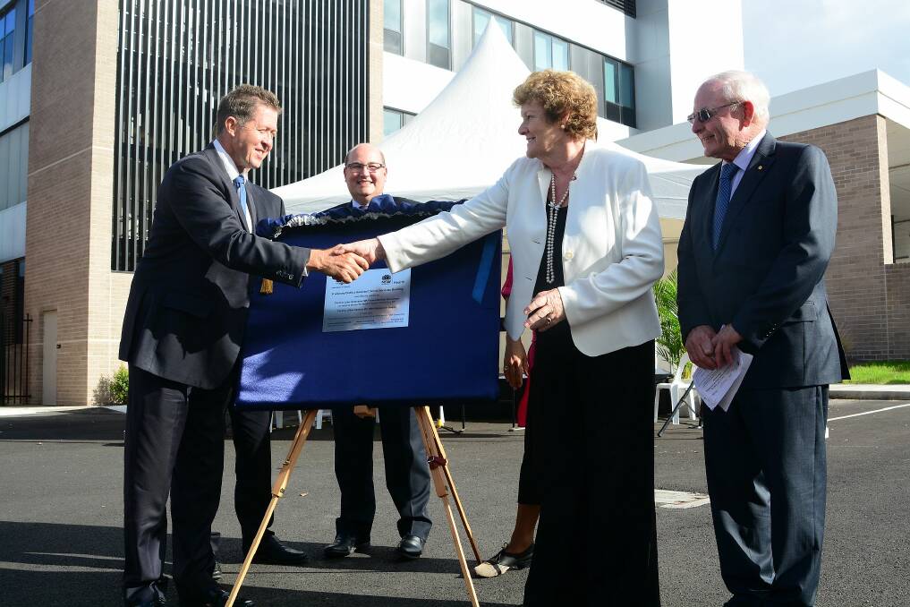 Member for Cowper Luke Hartsuyker congratulates NSW health minister Jillian Skinner at the opening of the $81.9 million Kempsey District Hospital redevelopment on Wednesday